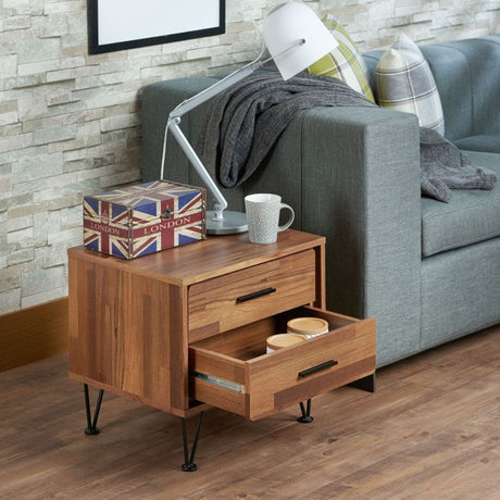 Deoss 2-Drawer Night Table & 5-Drawer Chest
