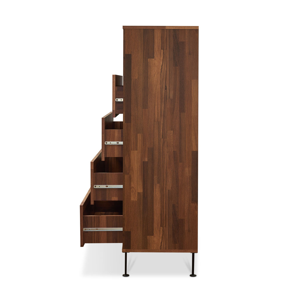 Deoss 2-Drawer Night Table & 5-Drawer Chest