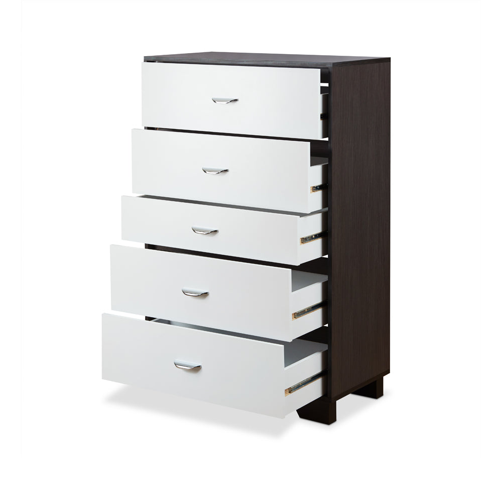 Eloy Modern Accent Table & 5-Drawer Chest