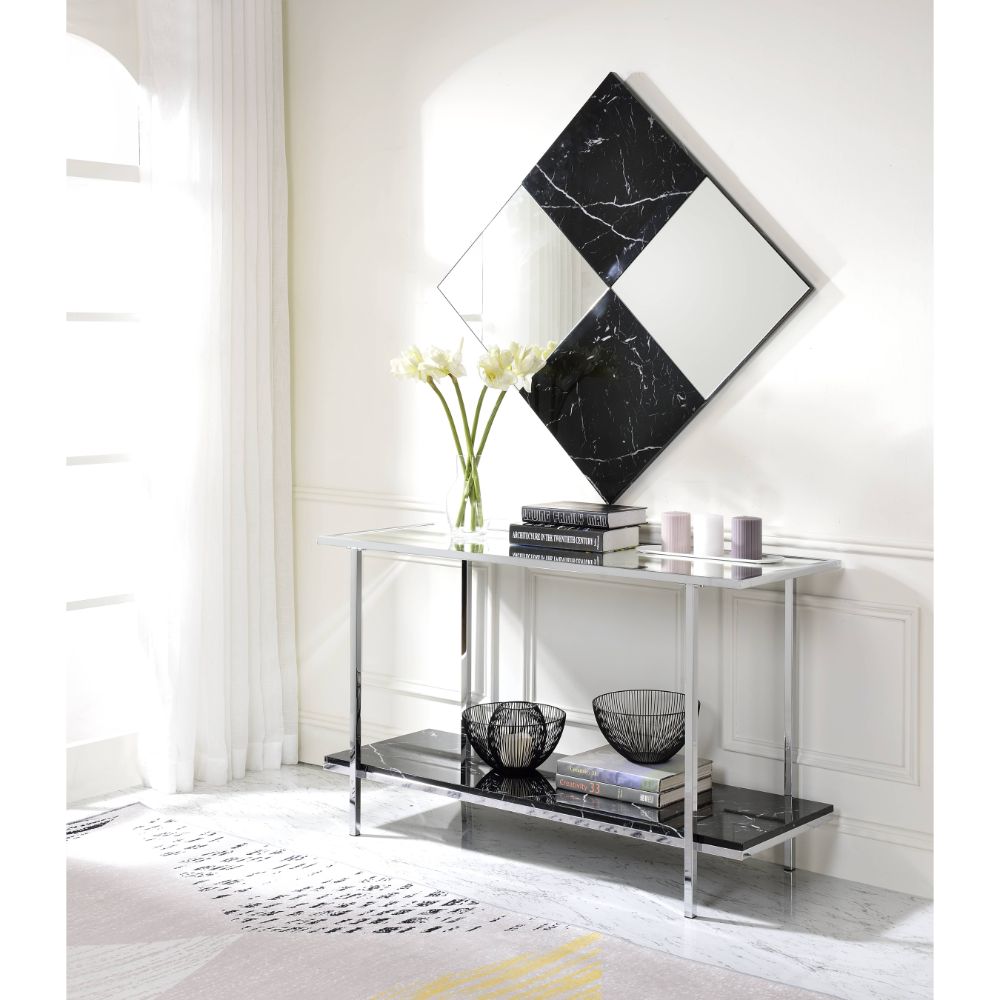 Angwin Mirrored Console Table & Accent Mirror