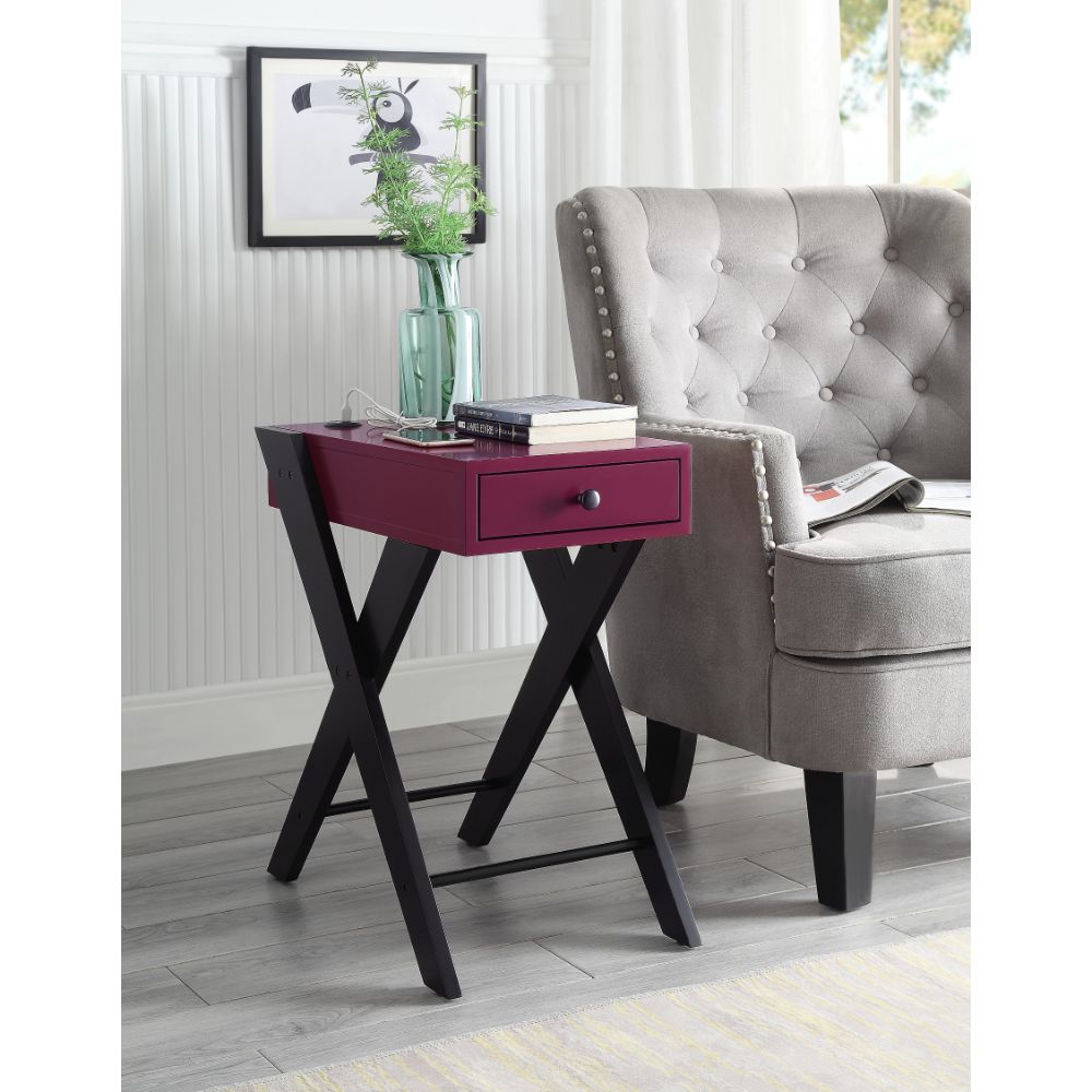 Fierce Accent Side Table with USB Port