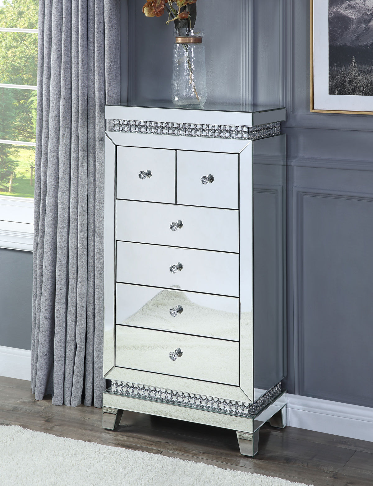 Lotus Mirrored Accent Collection