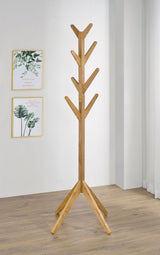 Margaret Tree-Style Coat Rack with 8 Hooks - Natural Oak Finish – view 1