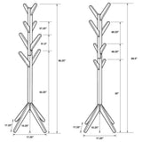 Margaret Tree-Style Coat Rack with 8 Hooks - Natural Oak Finish – view 4