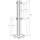 Rikkie Mid-Century Coat Rack with 8 Wood-Capped Hooks - Walnut & Black Metal – view 6