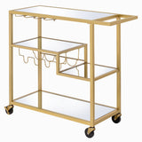 Adamsen Mirrored Serving Cart
