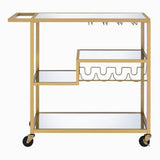 Adamsen Mirrored Serving Cart