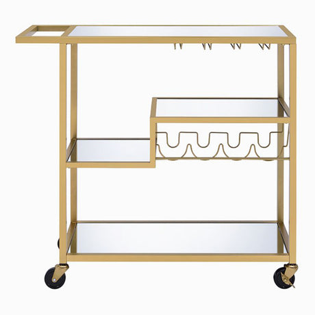Adamsen Mirrored Serving Cart