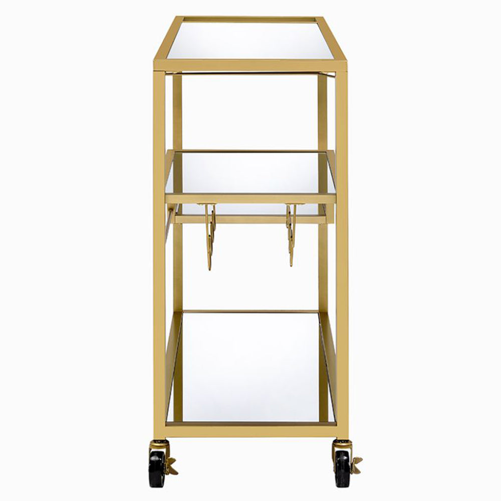Adamsen Mirrored Serving Cart