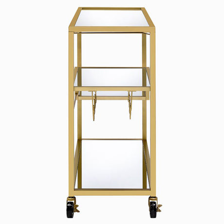 Adamsen Mirrored Serving Cart