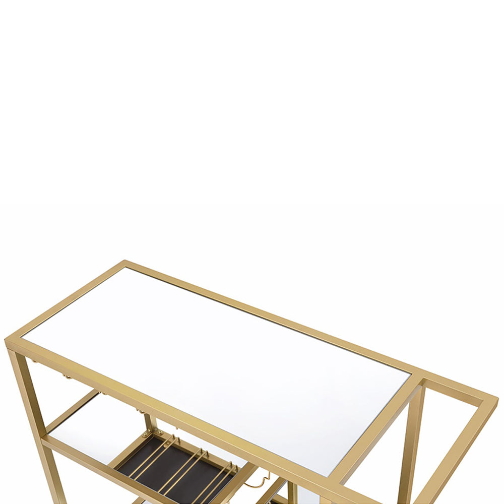 Adamsen Mirrored Serving Cart