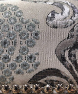Audrey Damask Fabric Accent Chair in Multicolored - angle view