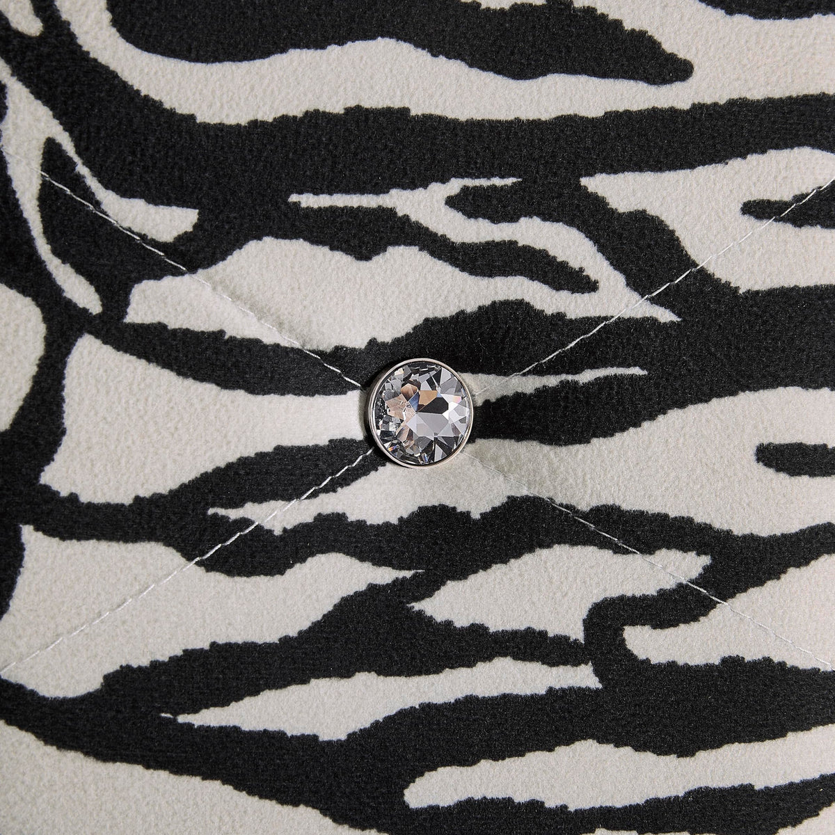 Tristam 40" Modern Glam High Heel Lounge Chair in Zebra - side view