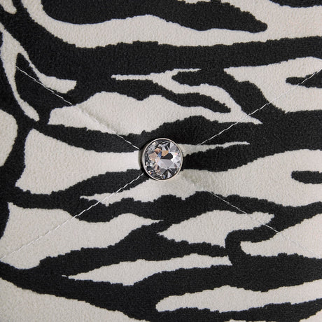 Tristam 40" Modern Glam High Heel Lounge Chair in Zebra - side view