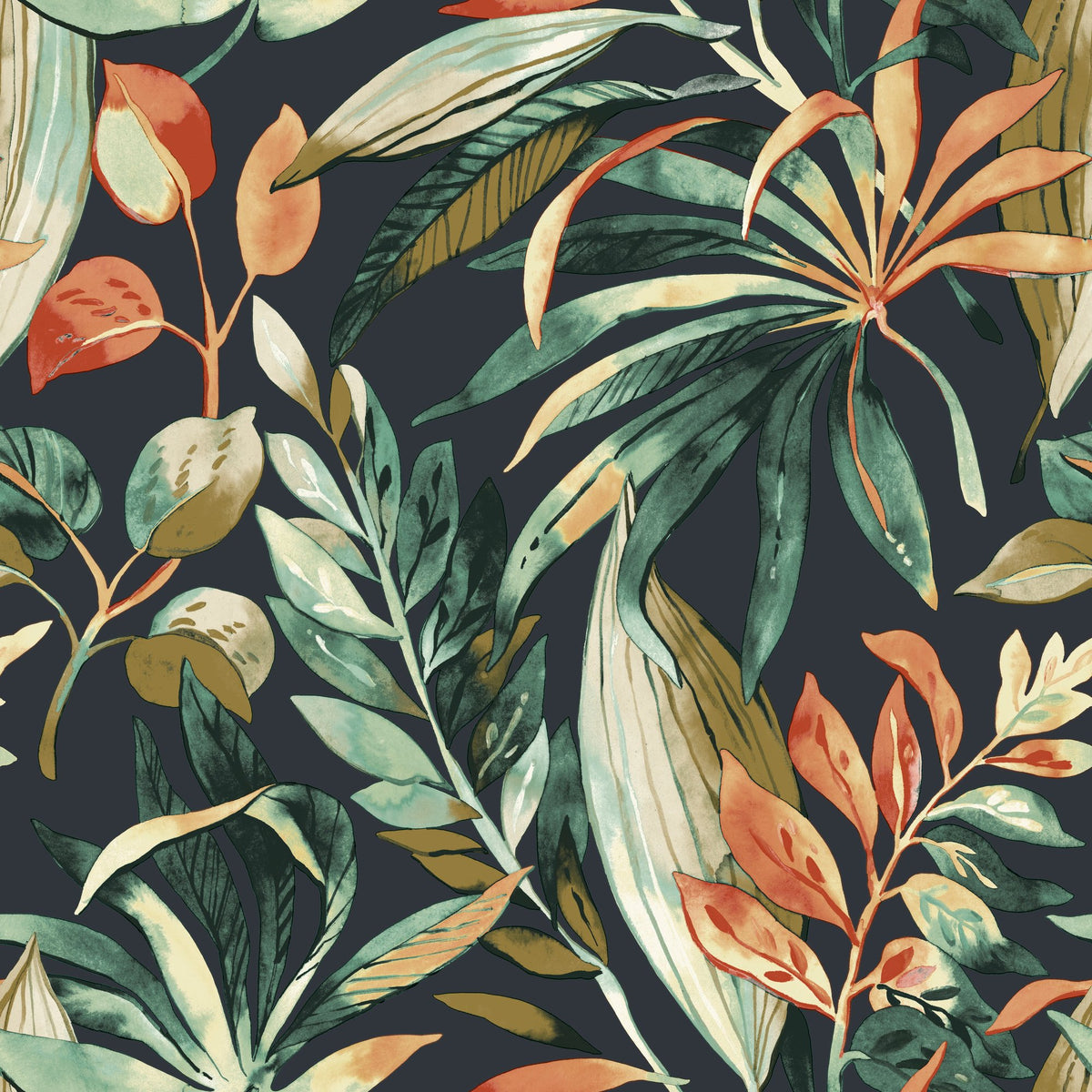 Galerie Karuna Branched Leaves Motive Wallpaper