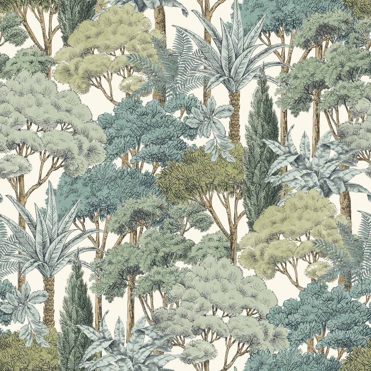 Galerie Karuna Branched Leaves All-over Wallpaper
