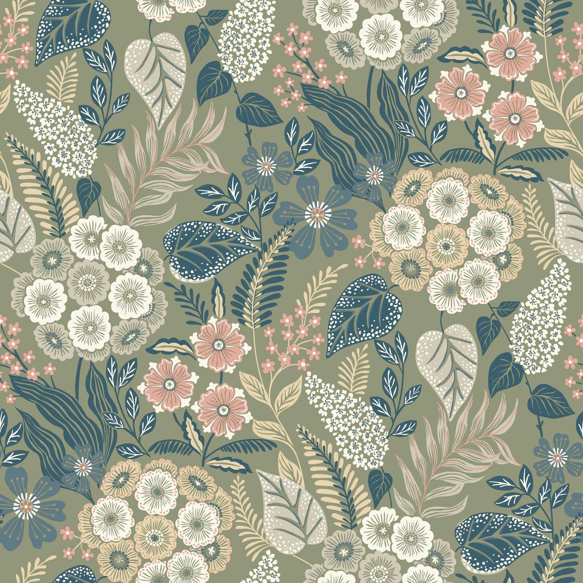 Galerie Karuna Classical Floral All-over Wallpaper