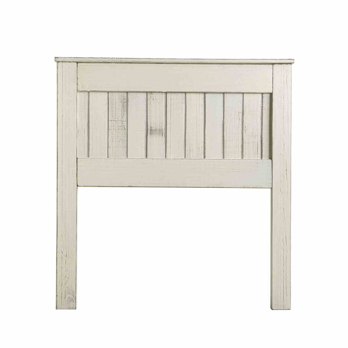 Rockwall Rustic Plank-Style Headboard - Solid American Pine in White – White, view 2
