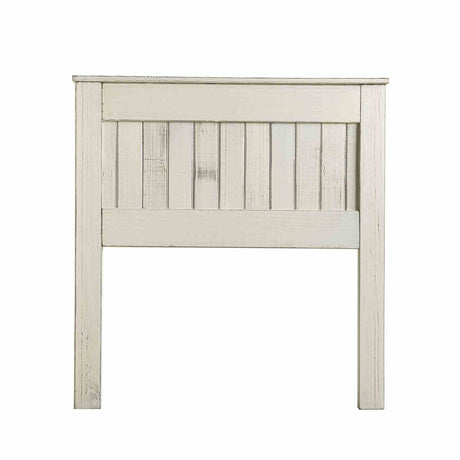 Rockwall Rustic Plank-Style Headboard - Solid American Pine in White – White, view 2