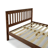 Creswell Rustic Plank-Style Bed & Youth Bedroom Set - Solid Pine in Mahogany Finish – Brown, view 8