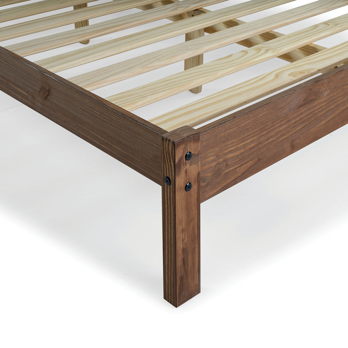Creswell Rustic Plank-Style Bed & Youth Bedroom Set - Solid Pine in Mahogany Finish – Brown, view 9