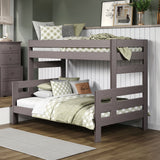 Damaris Rustic Twin over Full Bunk Bed - Solid Brazilian Pine with Headboard/Footboard Ladder - AM_BK306GY_1_1