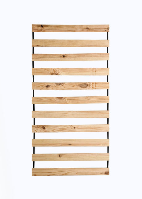 Becky Pine Wood Bed Slat Kit - Plank-Style Mattress Support in Mahogany for Twin or Full Beds - AM_SL109_T_1_1_2