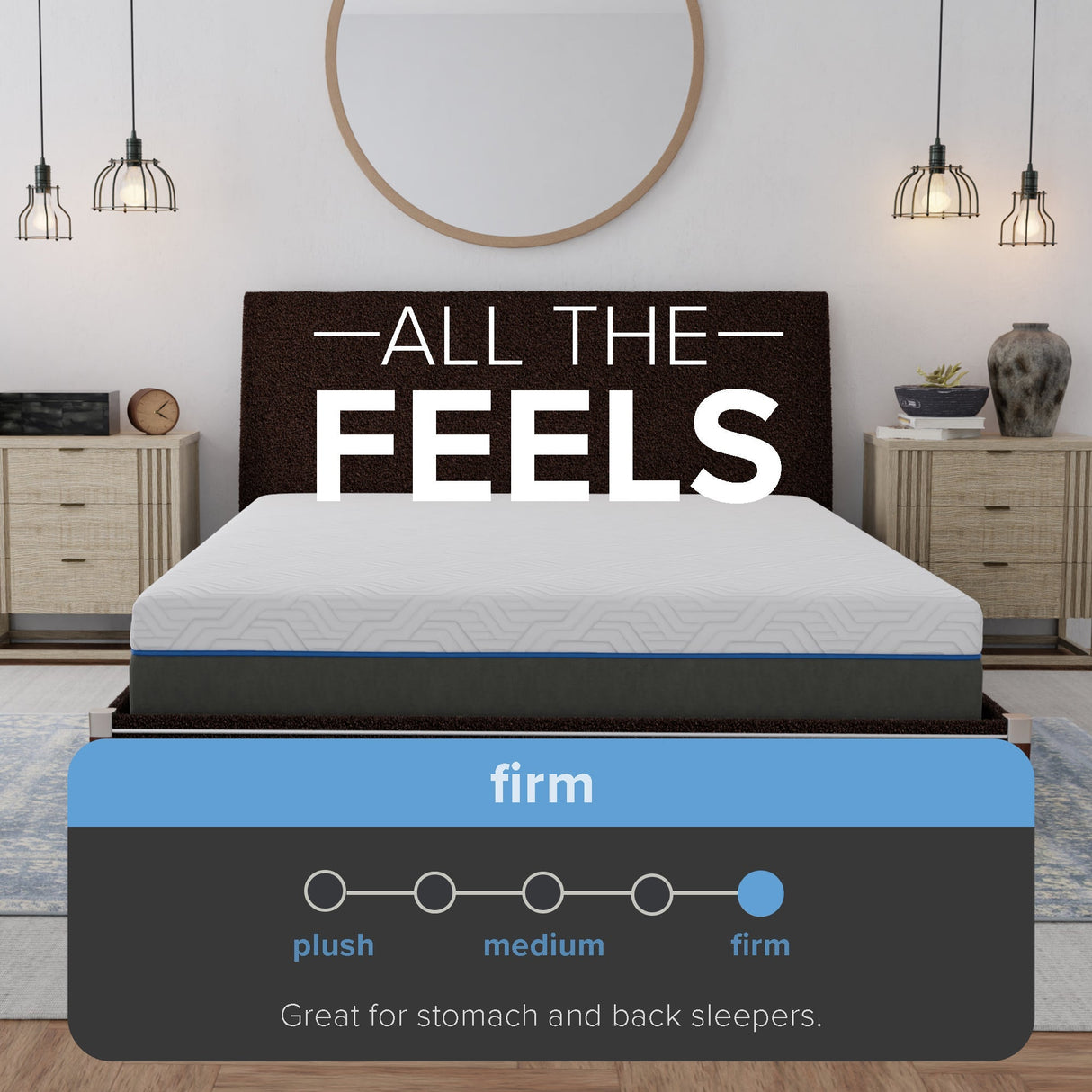 12" Lavender Infused Firm Memory Foam Mattress - Supportive & Cool