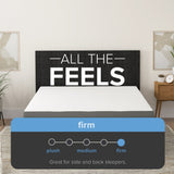 8-Inch Daisy Firm Gel Memory Foam Mattress - Supportive Sleep Surface