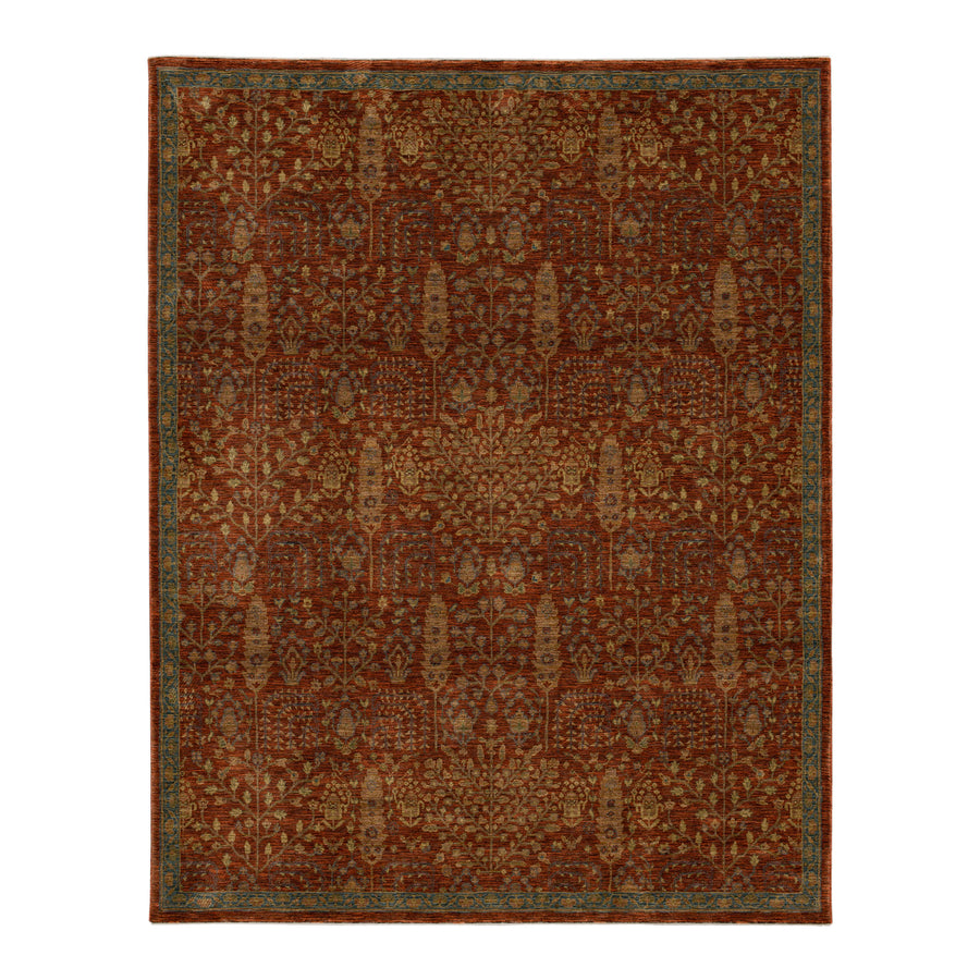 Karastan Shalimar Anam Cinnabar Traditional Area Rug - Machine Woven Polyester, Made in Turkey