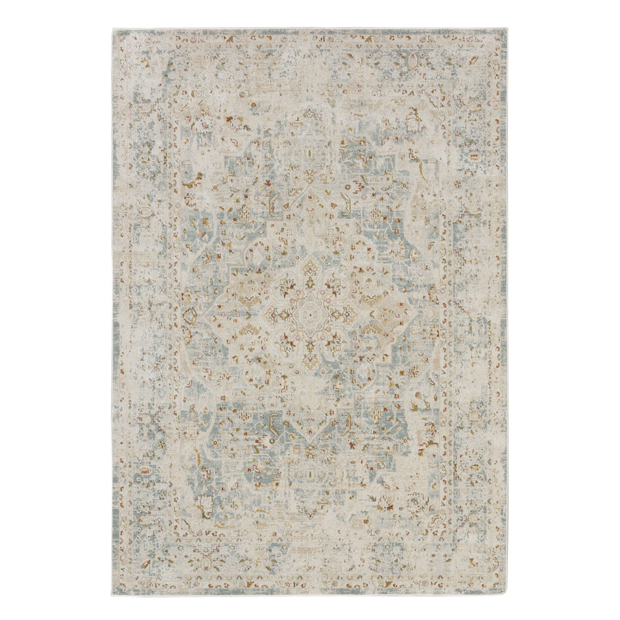 Karastan Windermere Ashbourne Blue Traditional Area Rug - Machine Woven Polyester, Made in Turkey