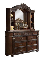 Traditional Ornate Cherry Wood 5-Piece Aspen Bedroom Furniture Set