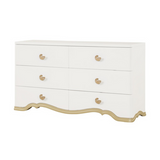 Athena Ivory Bedroom Set with Light Gold Accents & Classic Design