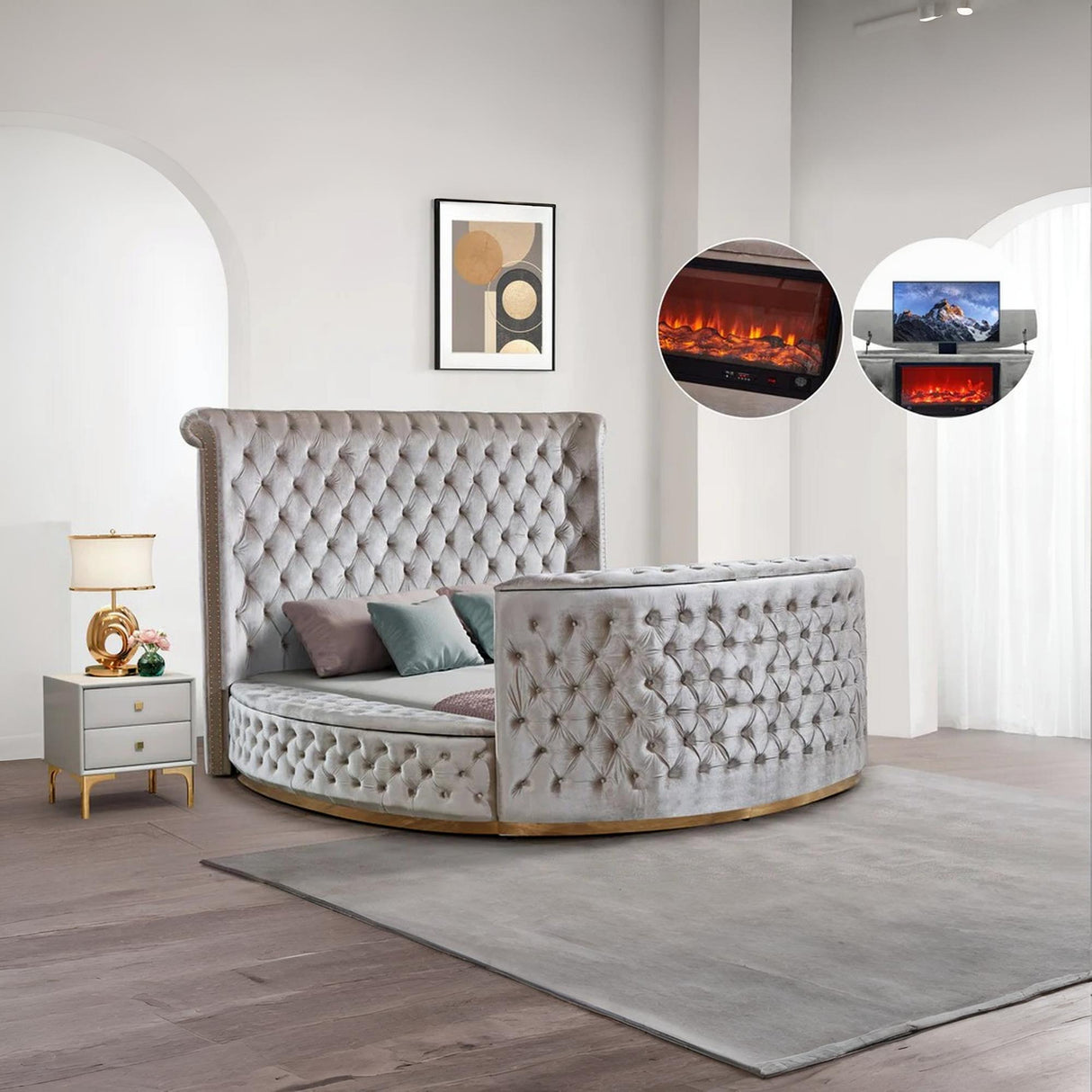Angel Velvet Bed