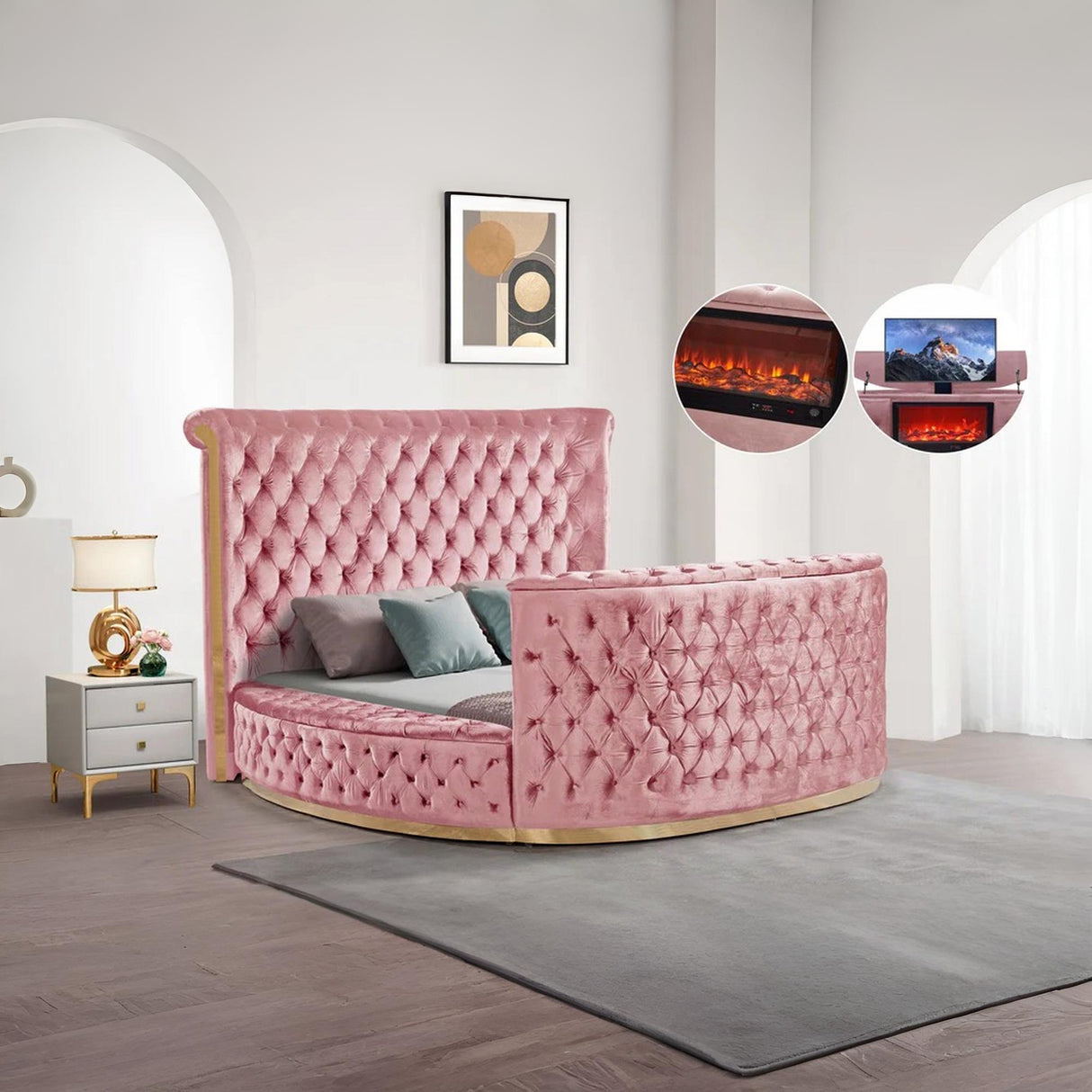 Angel Velvet Bed