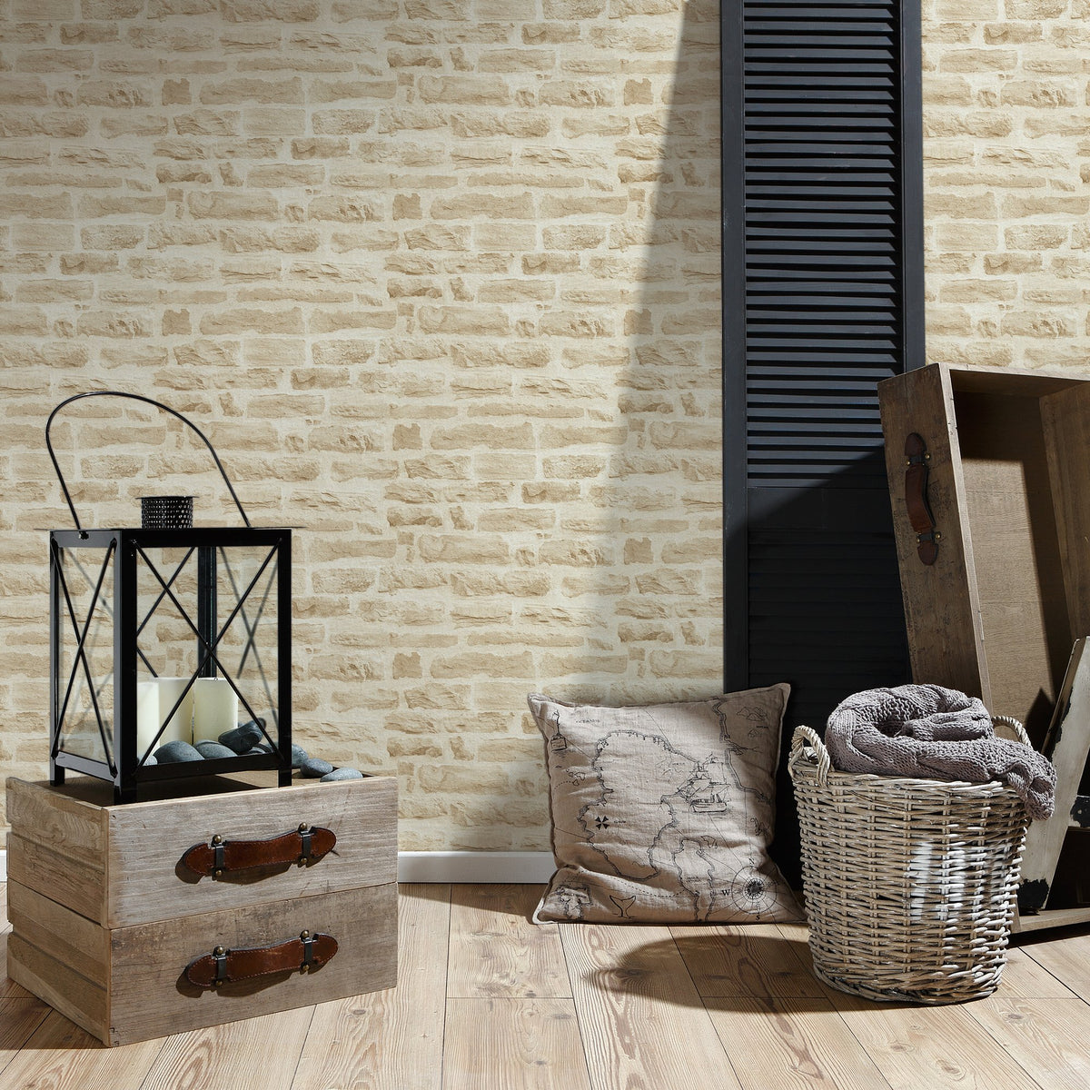Galerie The Bricks And More Rocky Retreat Motif Wallpaper