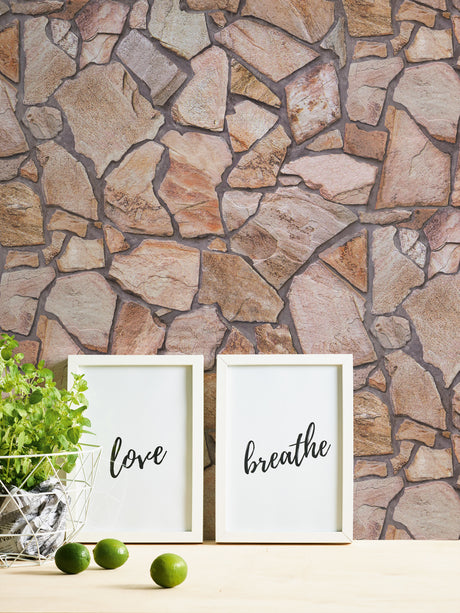 Galerie The Bricks And More Claystone Cottage Motif Wallpaper