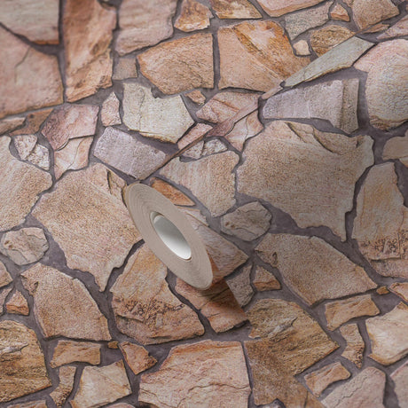 Galerie The Bricks And More Claystone Cottage Motif Wallpaper