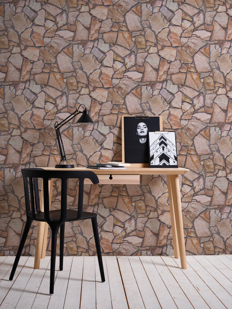 Galerie The Bricks And More Claystone Cottage Motif Wallpaper