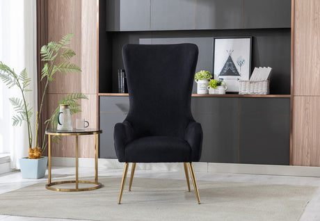 The Blair chair legs showing floor protectors on the gold metal base.