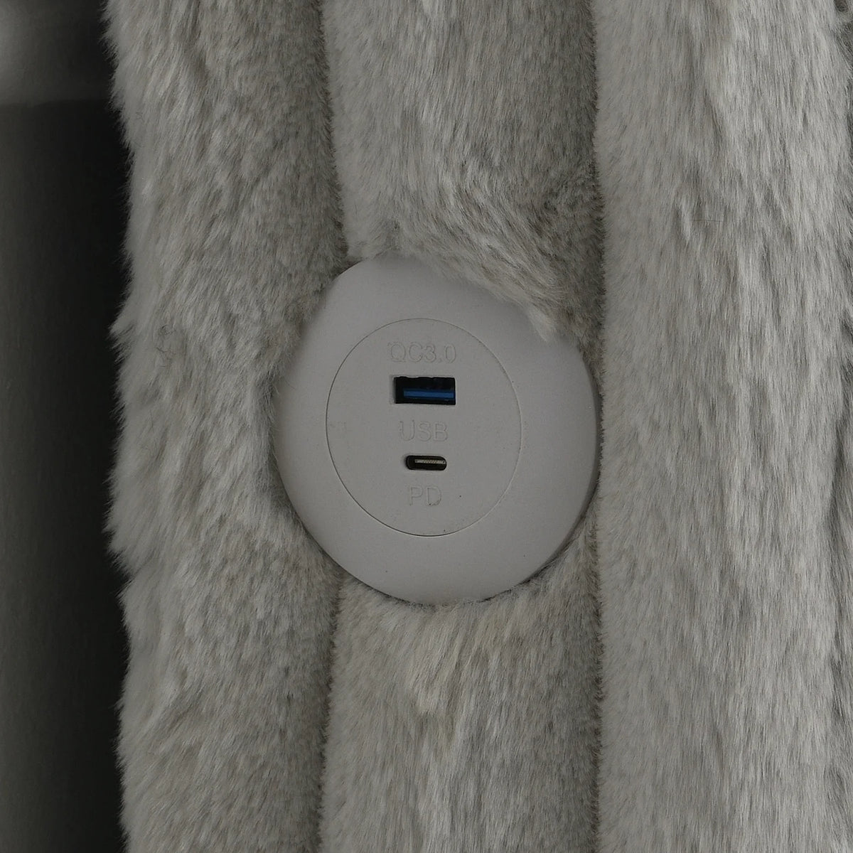 Becca Queen & King Velvet Upholstered Bed with USB Charging