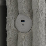 Becca Queen & King Velvet Upholstered Bed with USB Charging