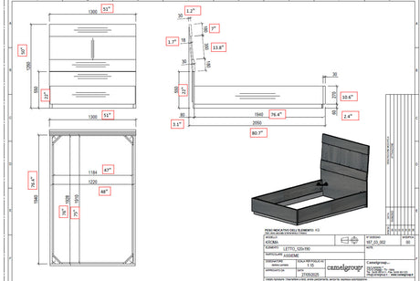 Kroma Modern Italian Bed Collection by Camelgroup