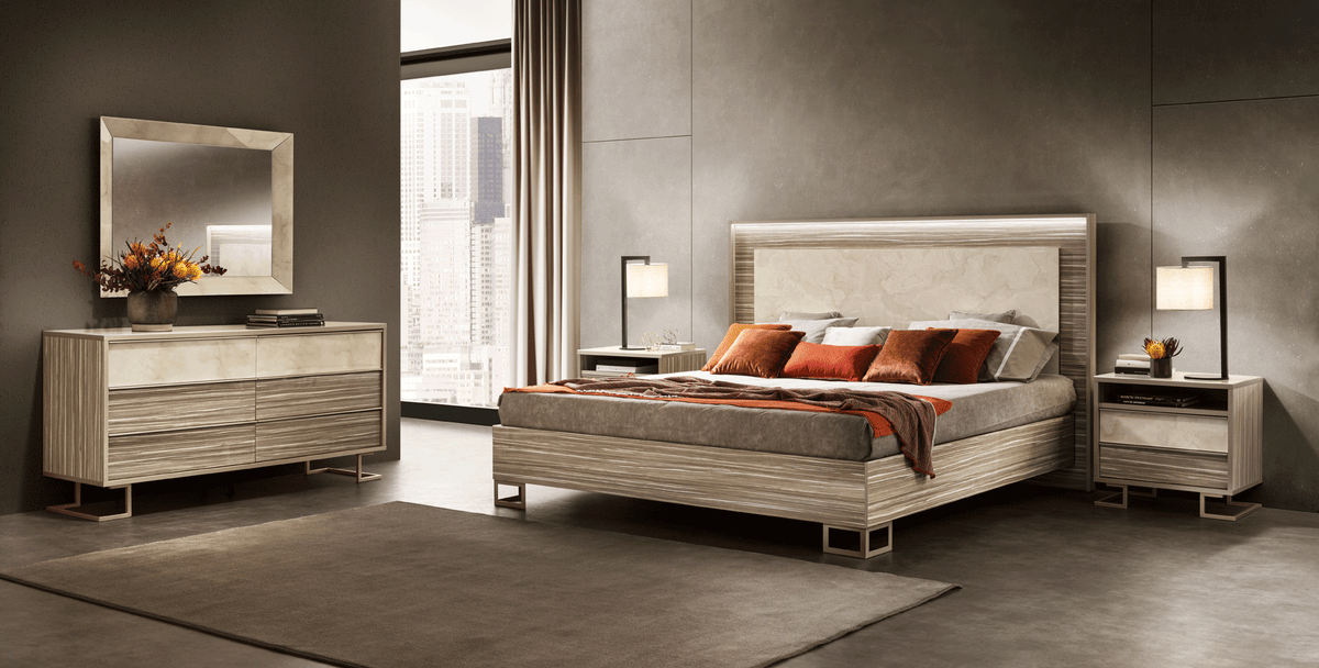 Luce Light Italian Bedroom Collection by Arredoclassic
