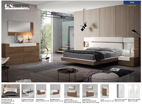 Mar Modern King Bed by Garcia Sabate