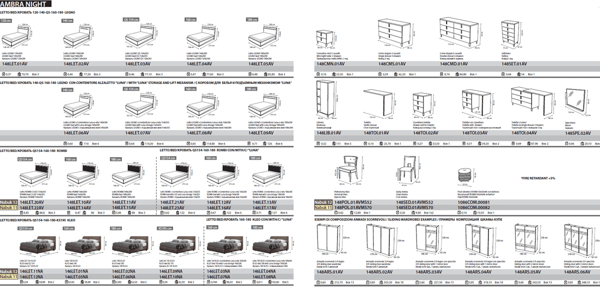 Ambra Italian Bedroom Collection by Camelgroup