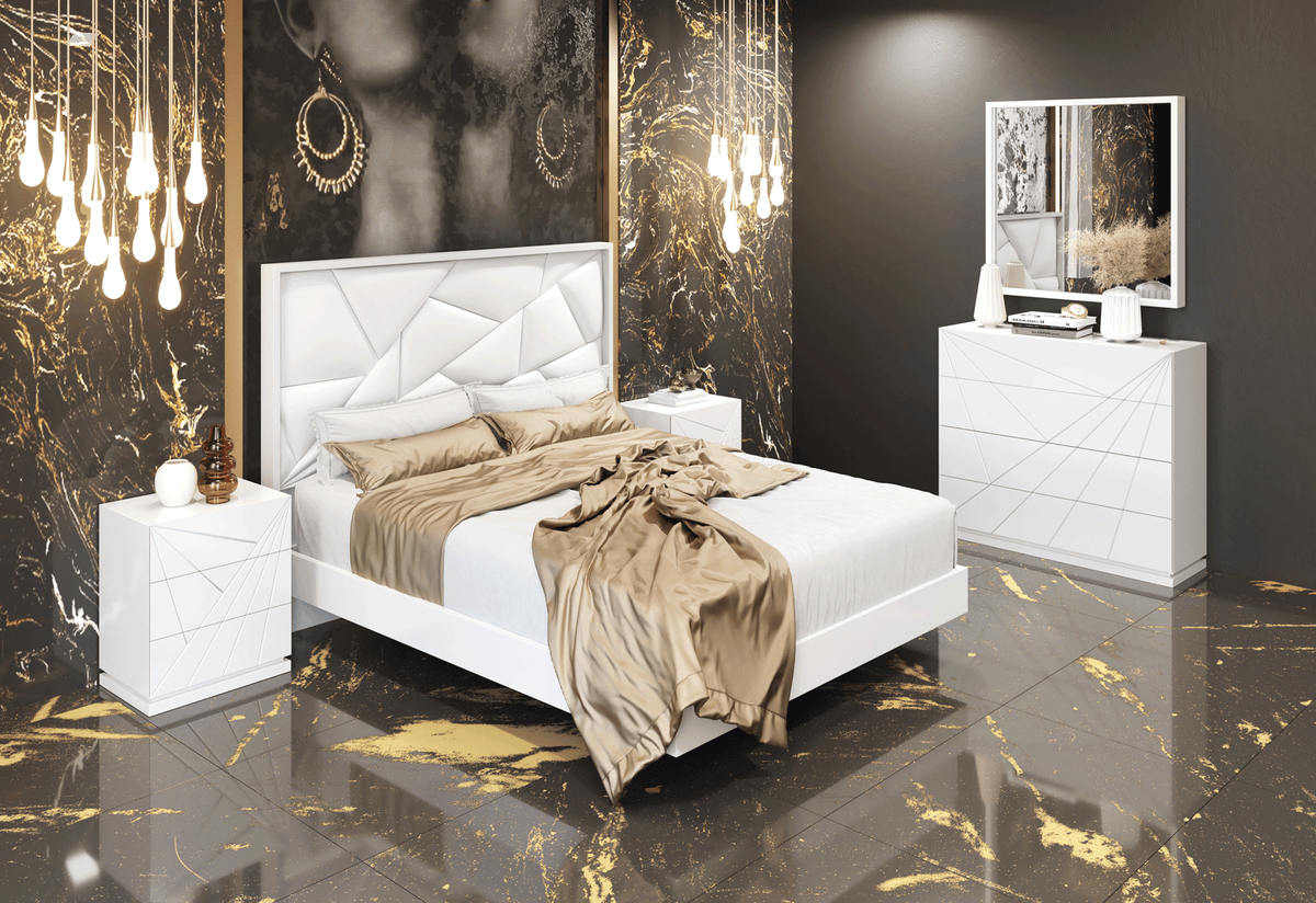 Avanty Modern White Bedroom Collection by Franco