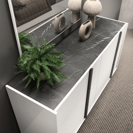 Bianca Marble Modern Bedroom Collection by Status