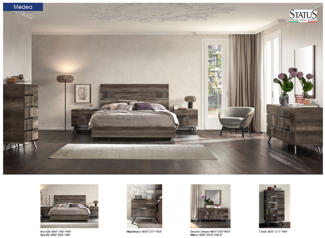 Medea Modern Bedroom Collection by Status