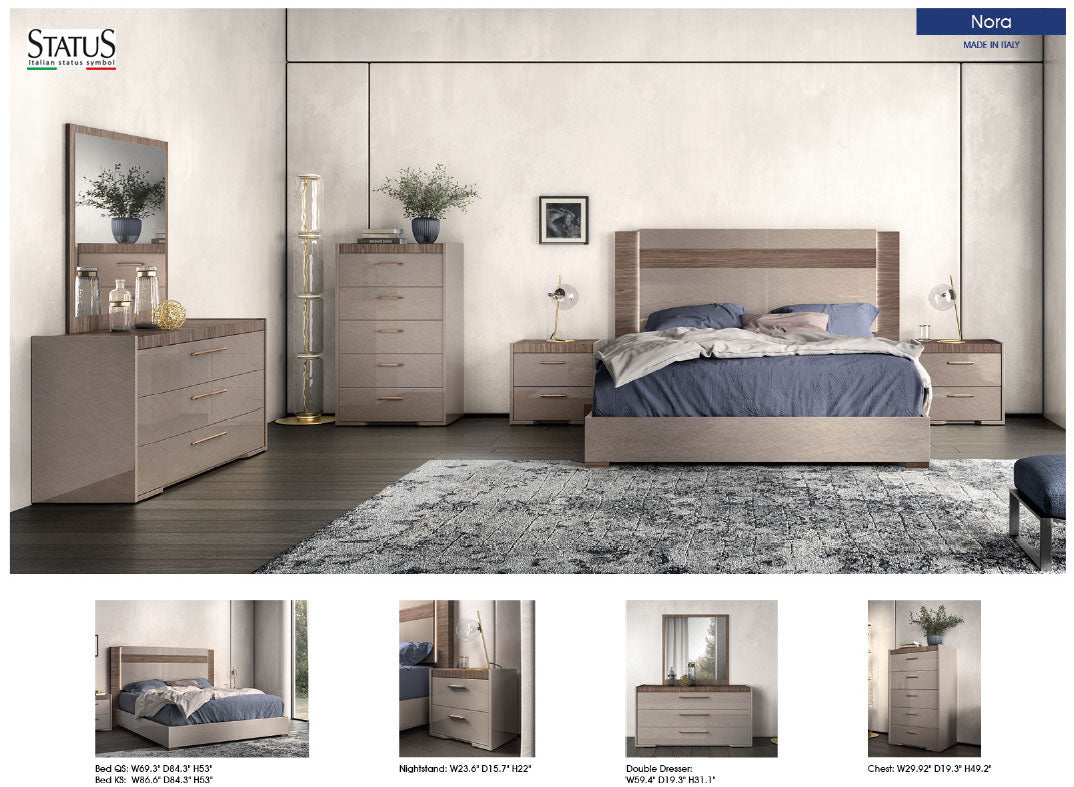 Nora Italian Bedroom Collection by Status
